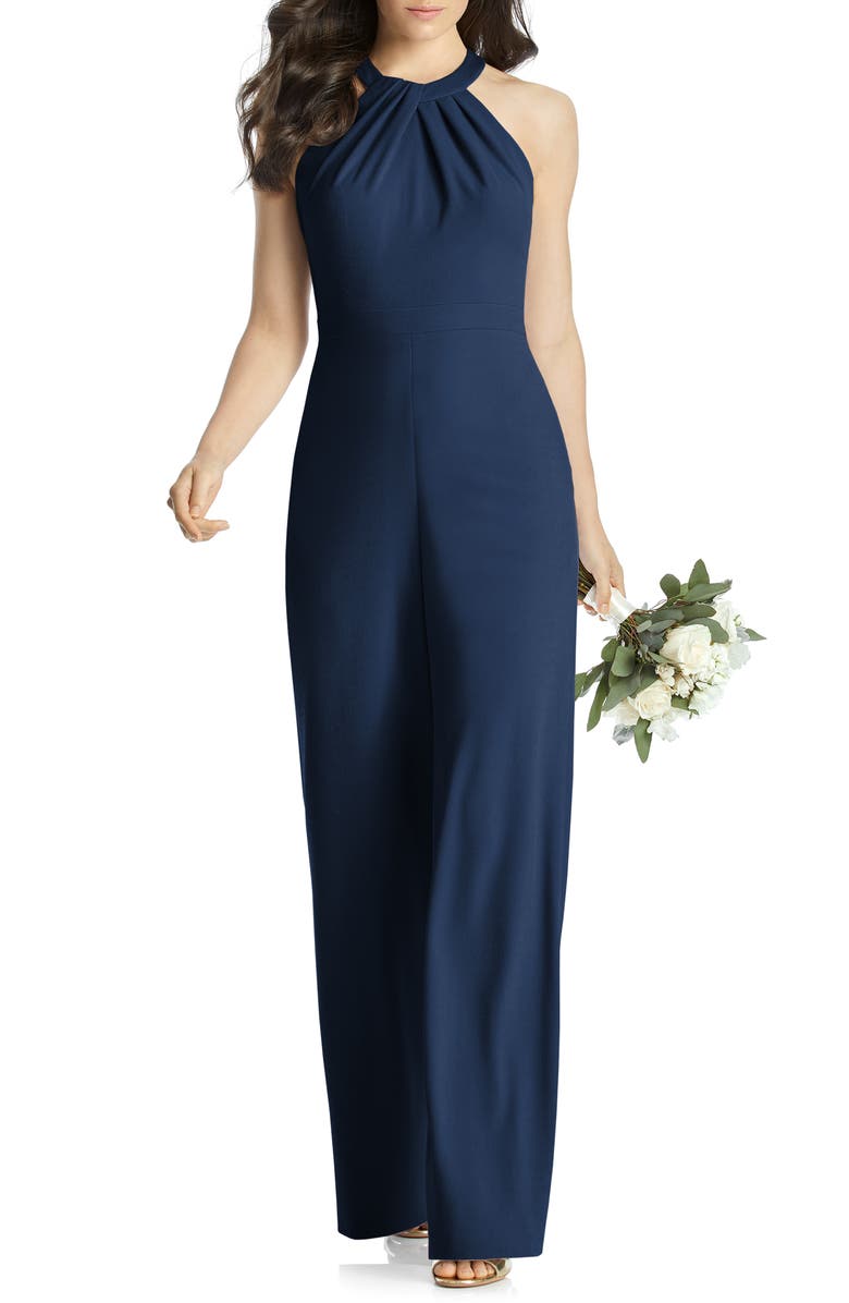 Dessy Collection Allison Stretch Crepe Jumpsuit, Alternate, color, 