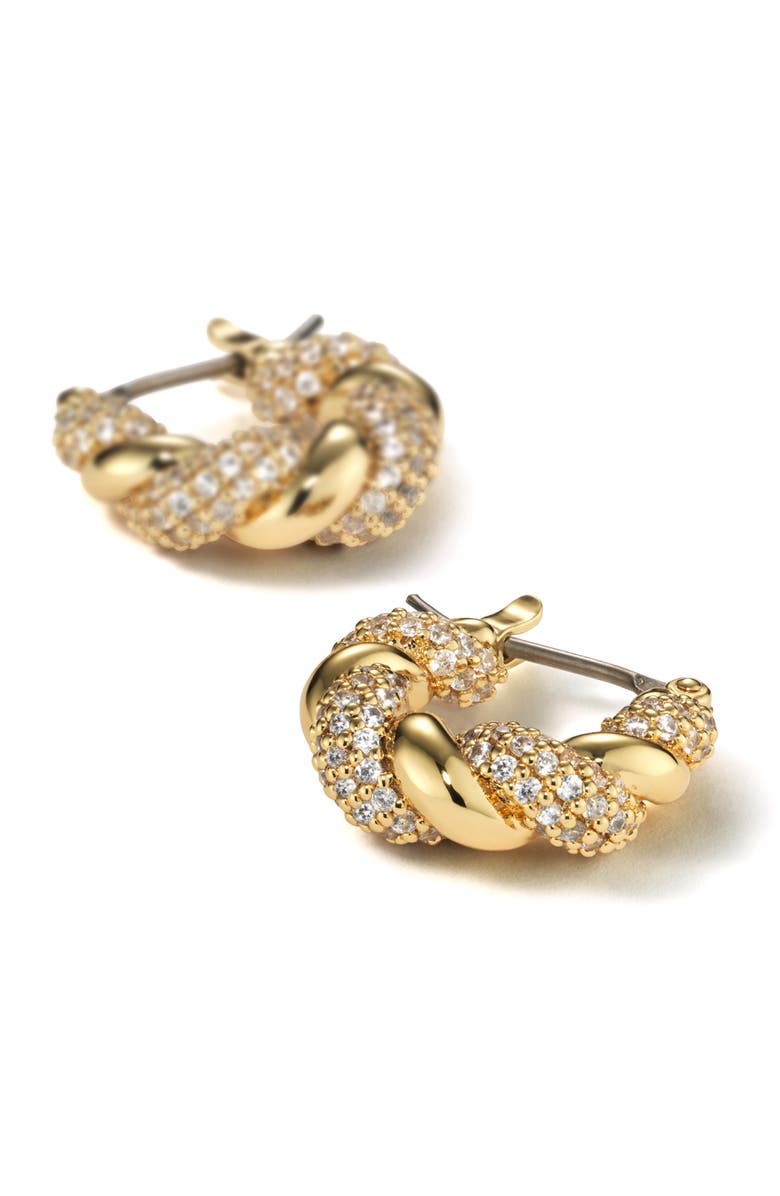 Ana Luisa Twisted Hoop Earrings - Paris Small Pave, Alternate, color, 