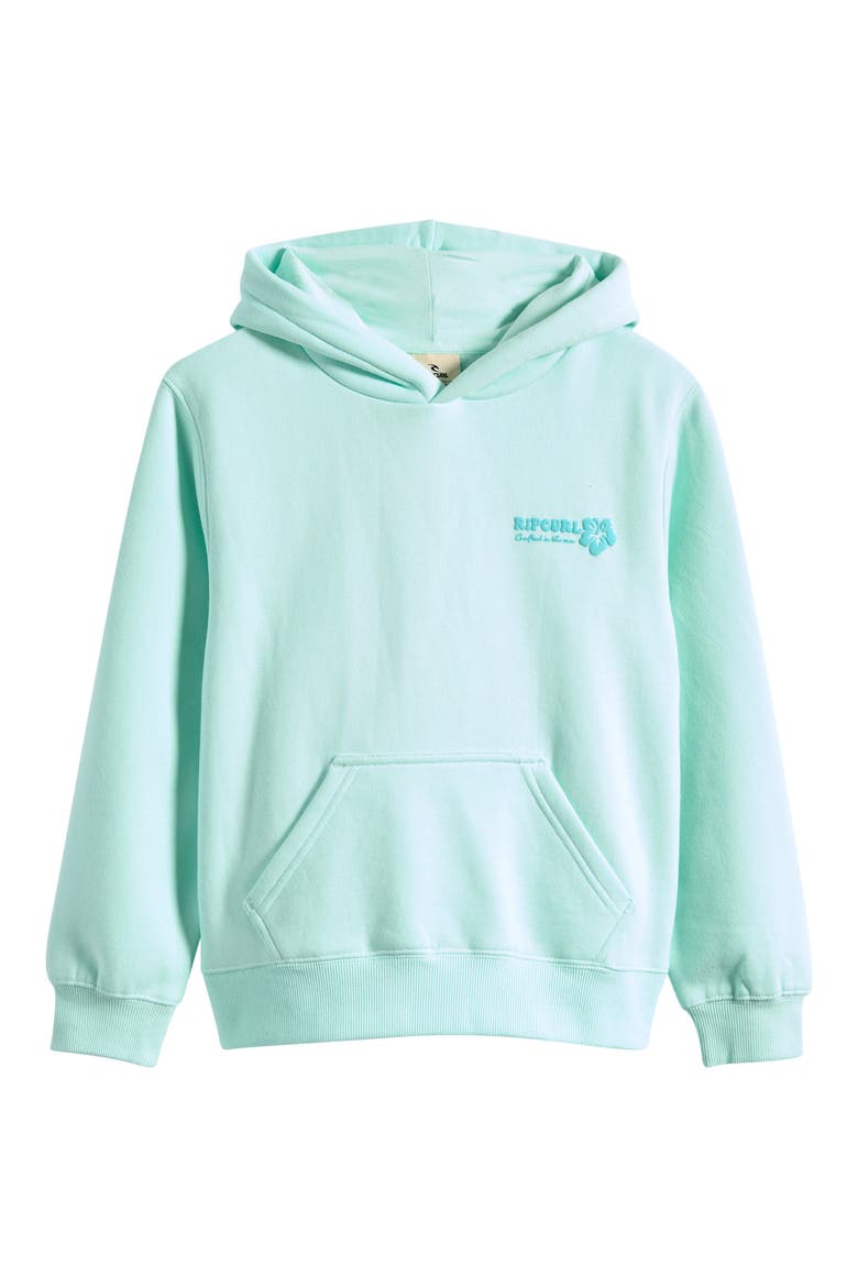 Kids' Hibiscus Heat Logo Sweatshirt, Main, color, LIGHT SEA BLUE