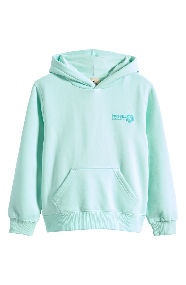 Rip Curl Kids' Hibiscus Heat Logo Sweatshirt, Main, color, Light Sea Blue