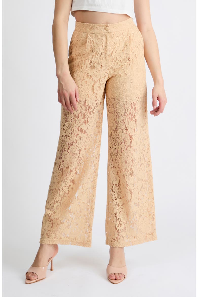 Andrey Lace Trousers, Alternate, color, TAN