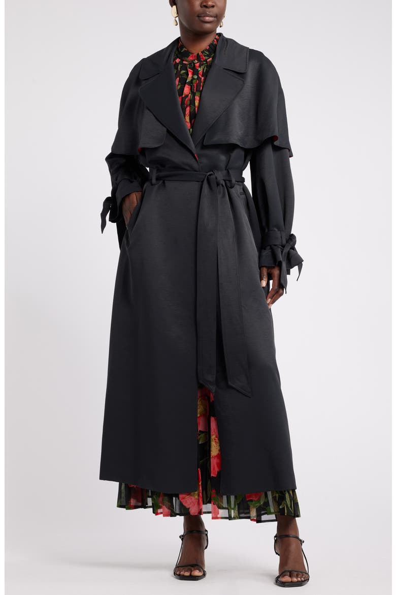 Harbison Trench Coat, Main, color, BLACK