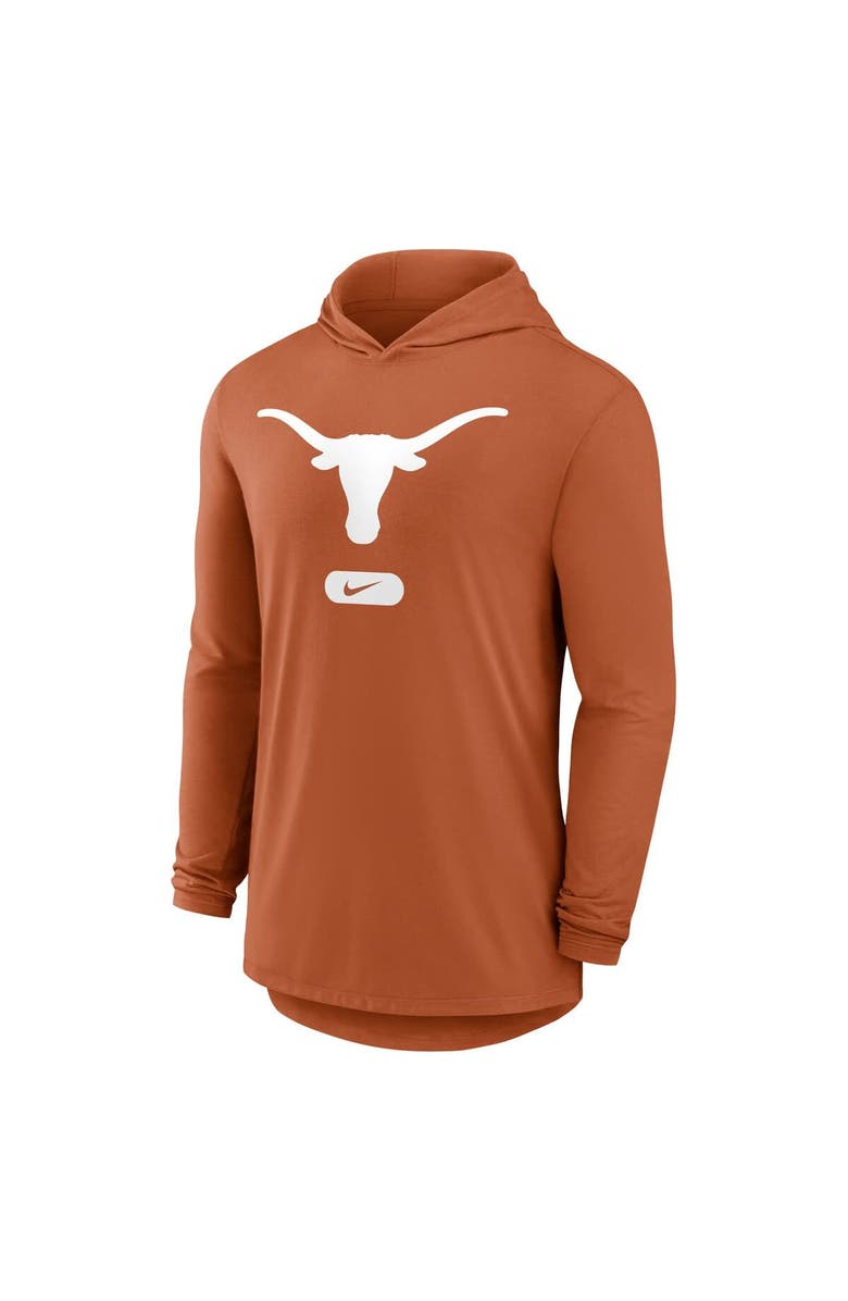 Nike Men's Nike Texas Orange Texas Longhorns Lightweight Performance Long Sleeve Hoodie T-Shirt, Alternate, color,