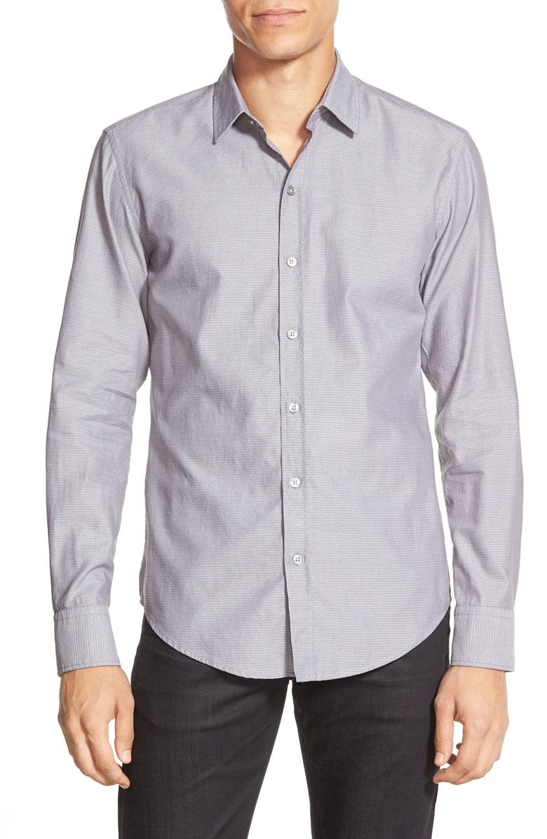 BOSS 'Robbie' Sharp Fit Dobby Sport Shirt, Main, color,