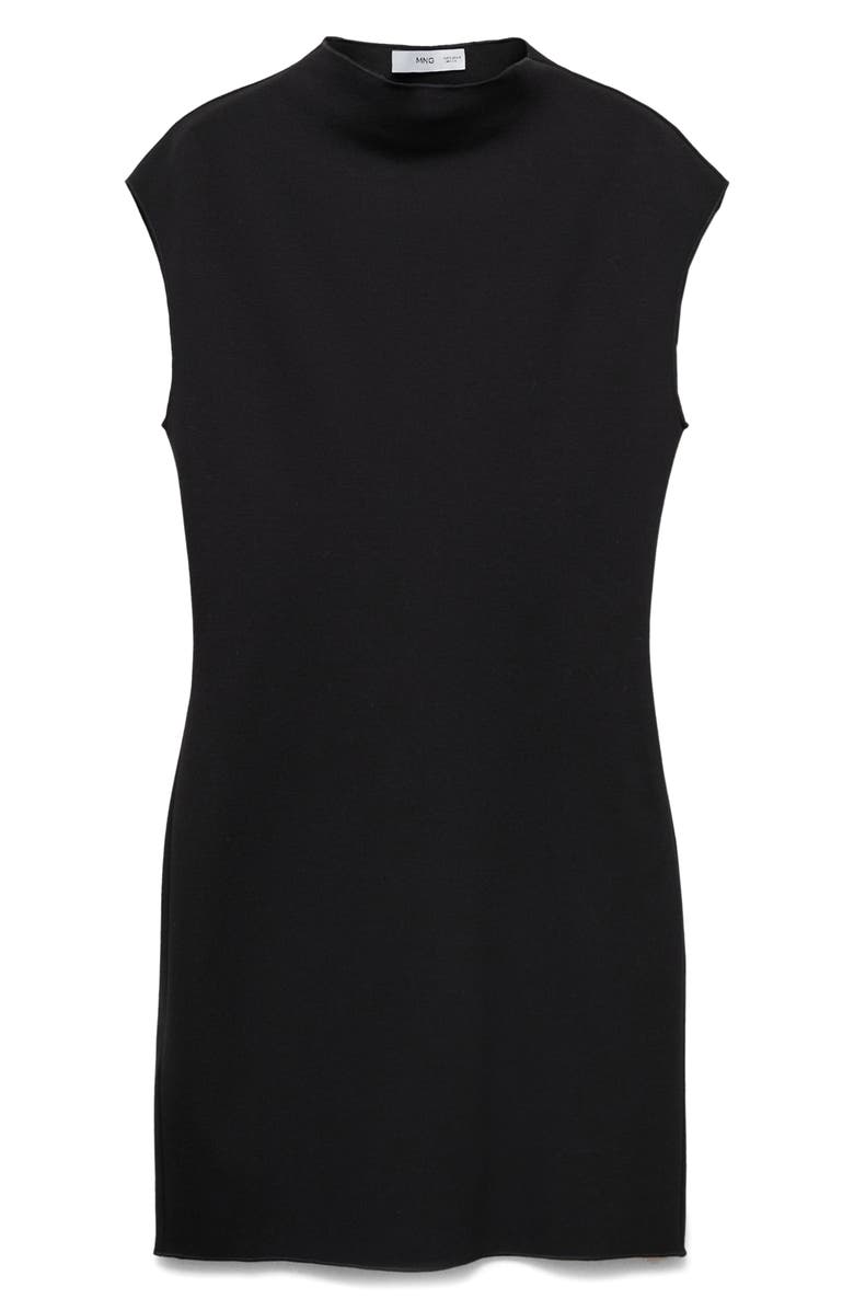 MANGO Perkins Mock Neck Knit Minidress, Alternate, color, 