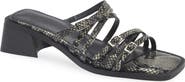 Justine Clenquet Andie Python Embossed Sandal