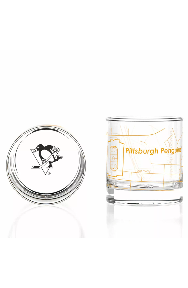 Uncommon Goods NHL Arena Map Glasses - Set of 2, Alternate, color, Pittsburgh Penguins