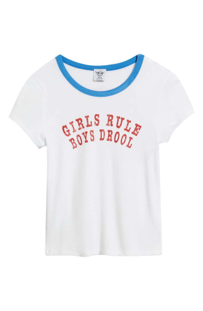 BOYS LIE <p>Girls Rule Boys Drool T-Shirt</p>, Alternate, color, White