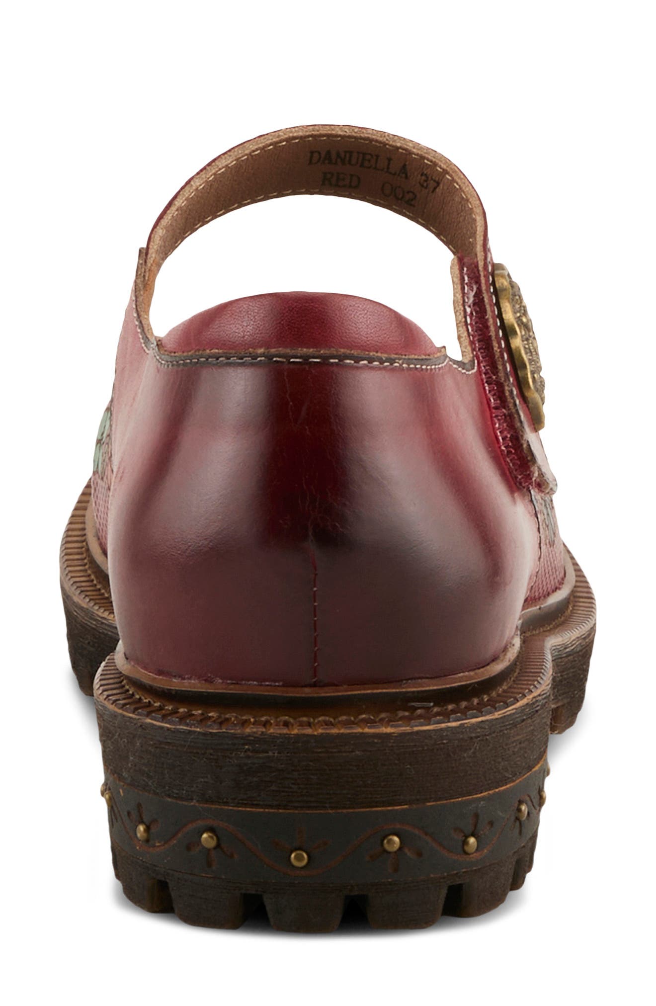 Danuella Platform Mary Jane, Alternate, color, DARK RED MULTI