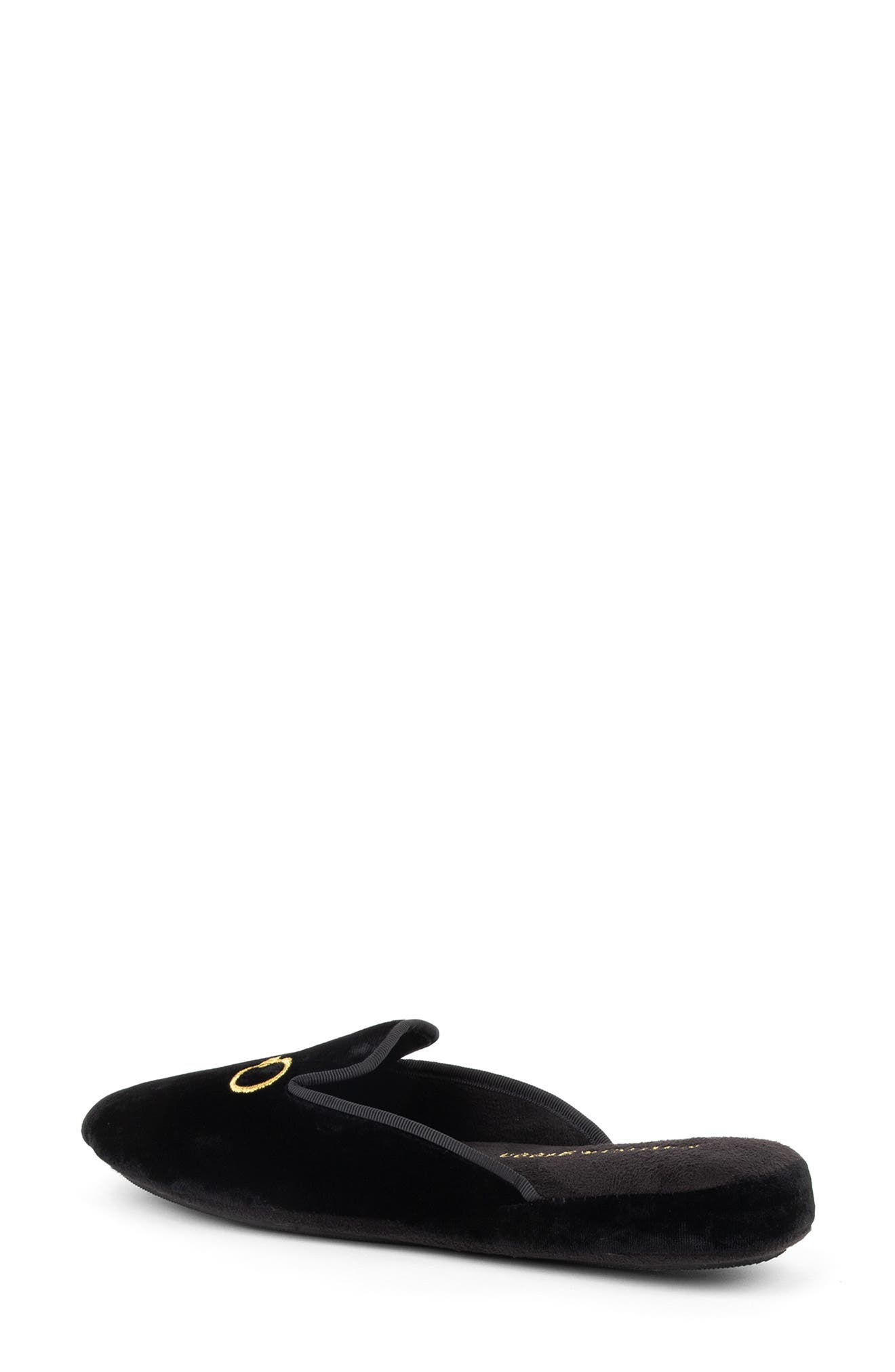 patricia green 'Milano' Bit Embroidered Slipper, Alternate, color, Black