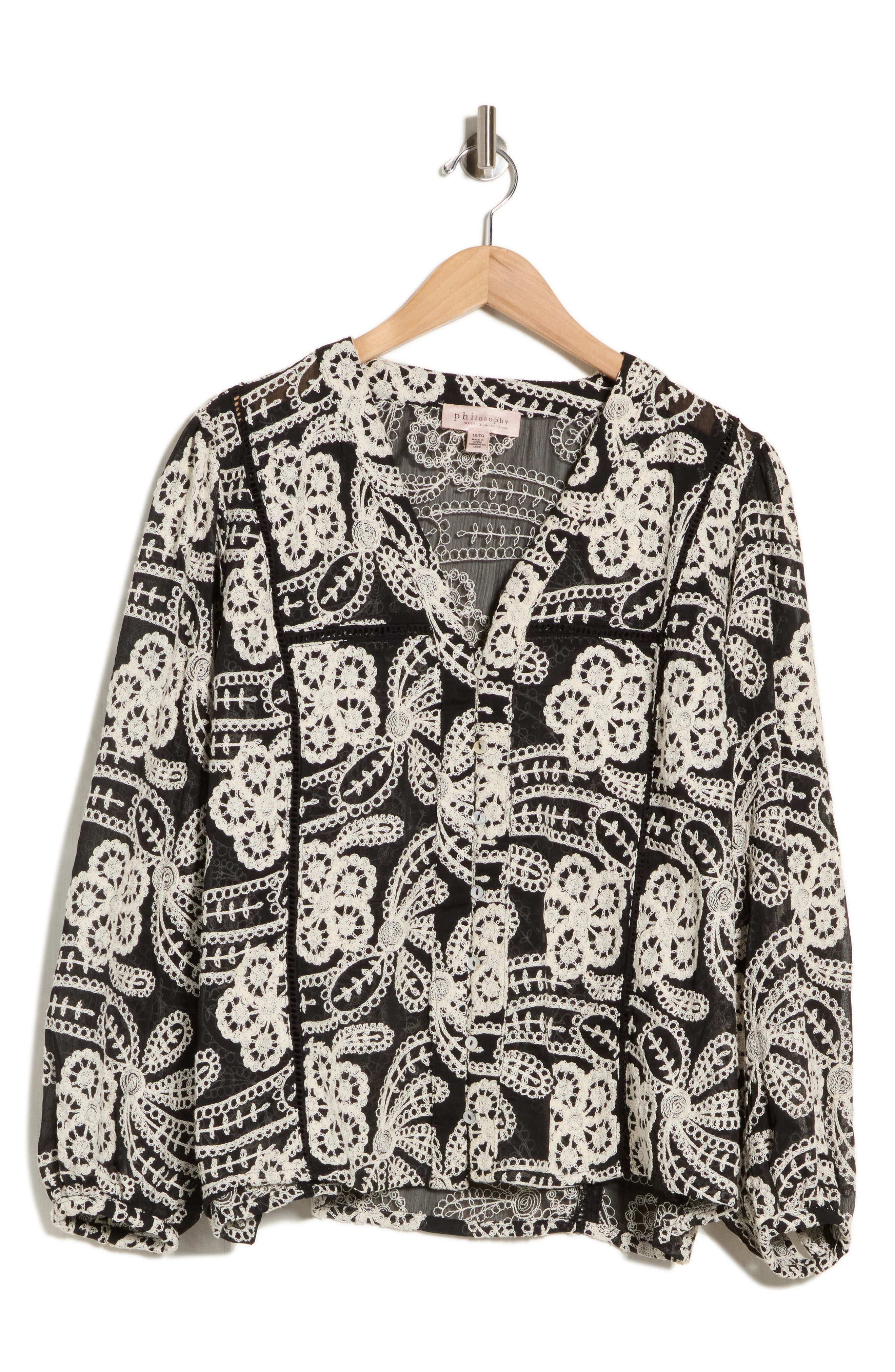Eyelet Buttoned Top
