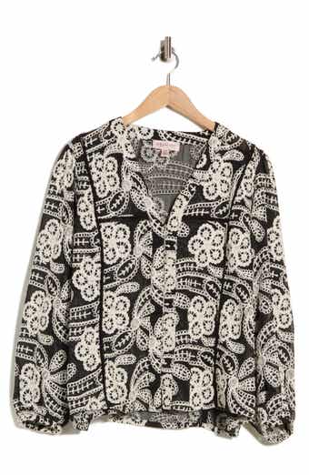 Eyelet Buttoned Top