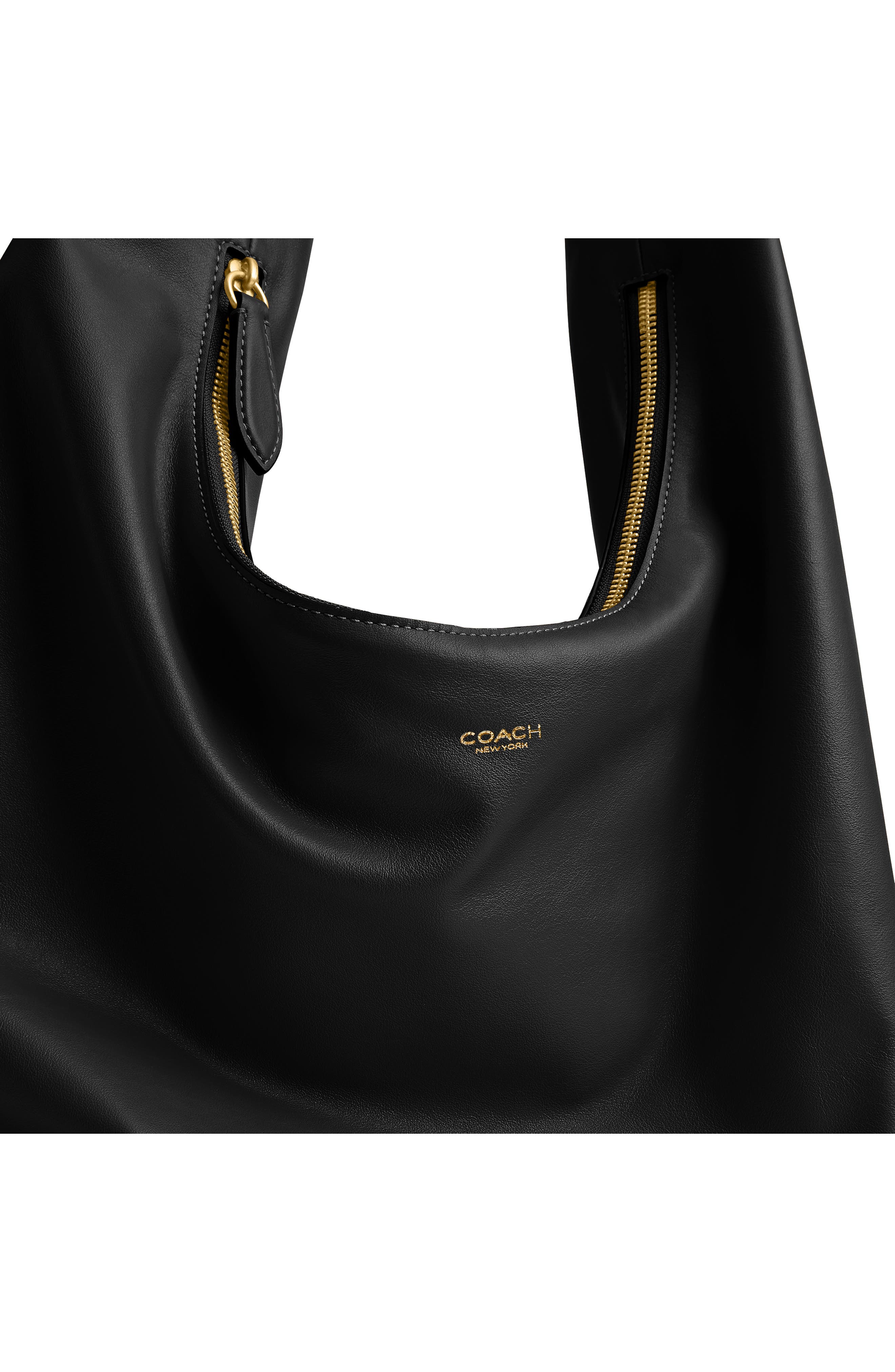 Pillow Brooklyn 34 Leather Shoulder Bag, Alternate, color, BLACK