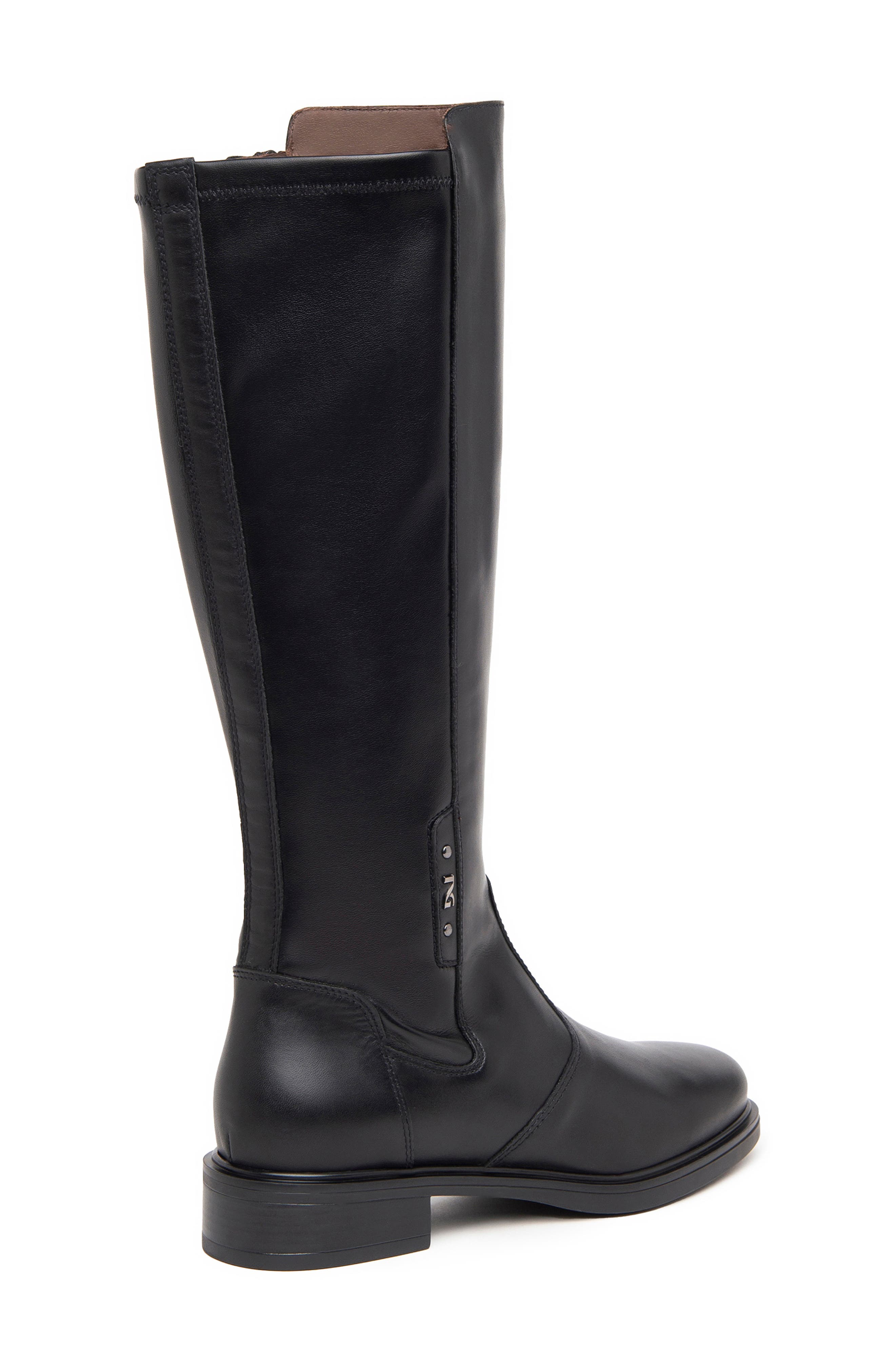 NeroGiardini Block Heel Tall Boot, Alternate, color, Black