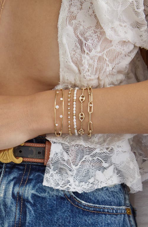 Zoë Chicco 14k Gold Mariner Station Bracelet In Gold