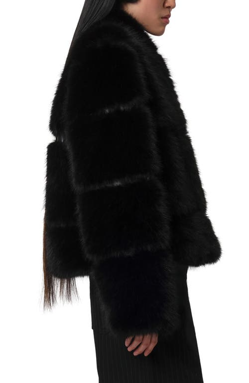 Apparis Sai Faux Fur Coat In Black