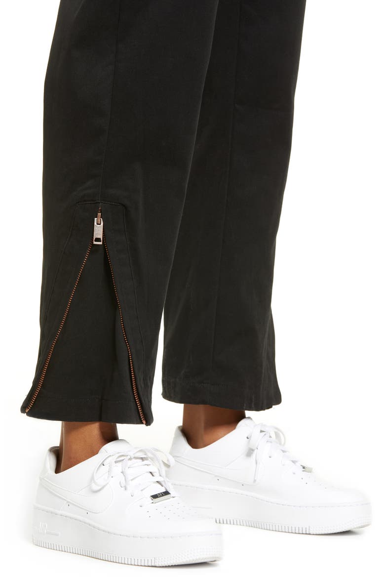 Bessie Cotton Jumpsuit, Alternate, color, BLACK