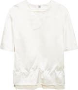 TOTEME V-Neck Satin Pullover Top