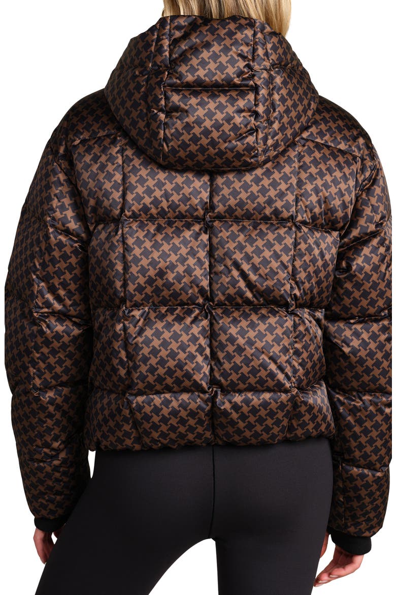 Powder Puffer Water Repellent Houndstooth Check 650 Fill Power Down Jacket, Alternate, color, CHESTNUT BROWN HOUNDSTOOTH