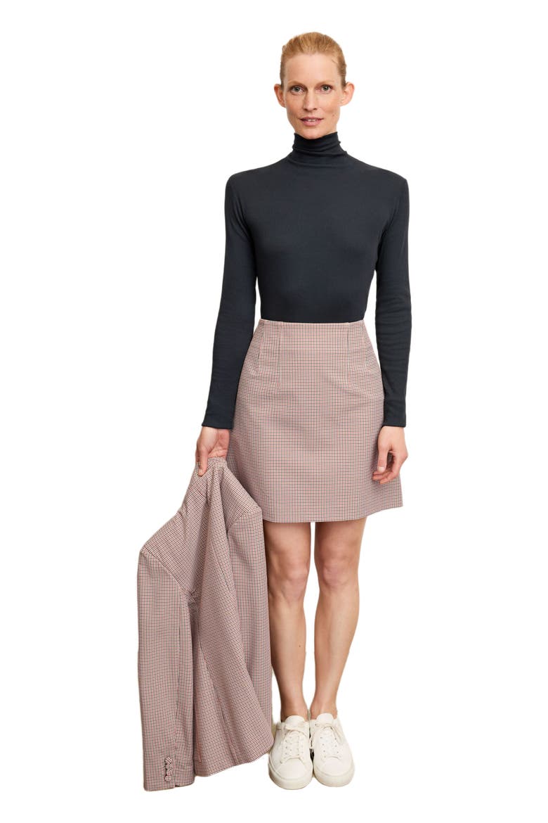 Whitney Skirt - Stretch Twill, Main, color, Mini Check