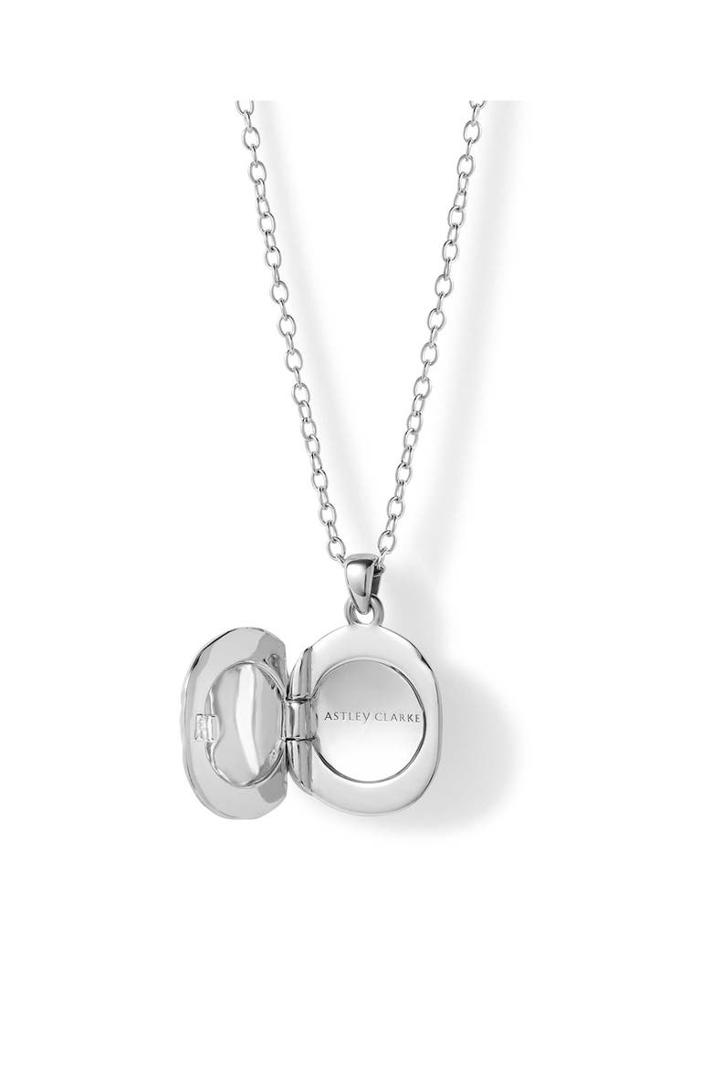 Astley Clarke Aurora Weave Mixed Metal Locket Necklace, Alternate, color, Sterling Silver