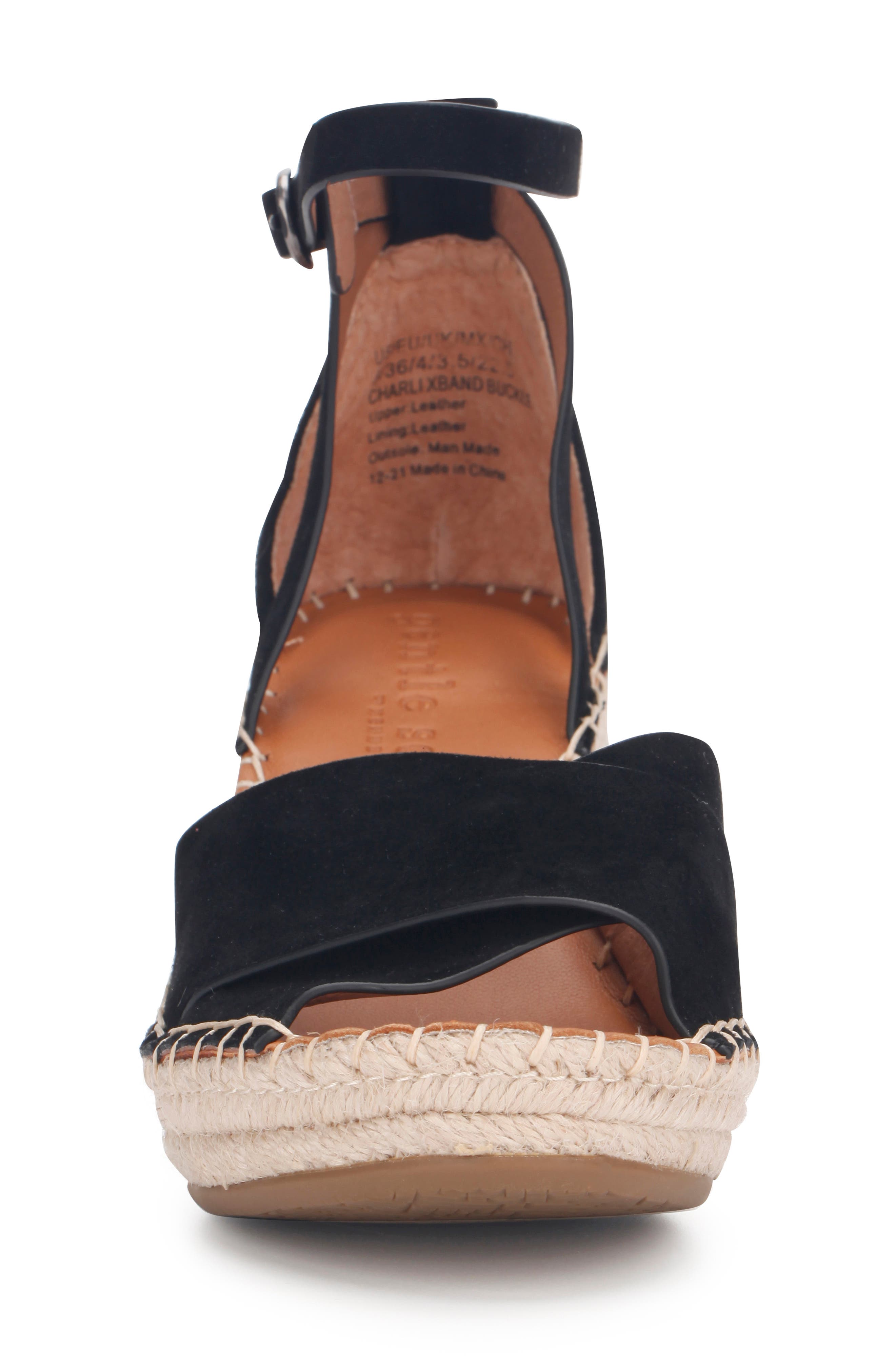 Gentle Souls Signature Charli X Wedge Sandal, Alternate, color, Black