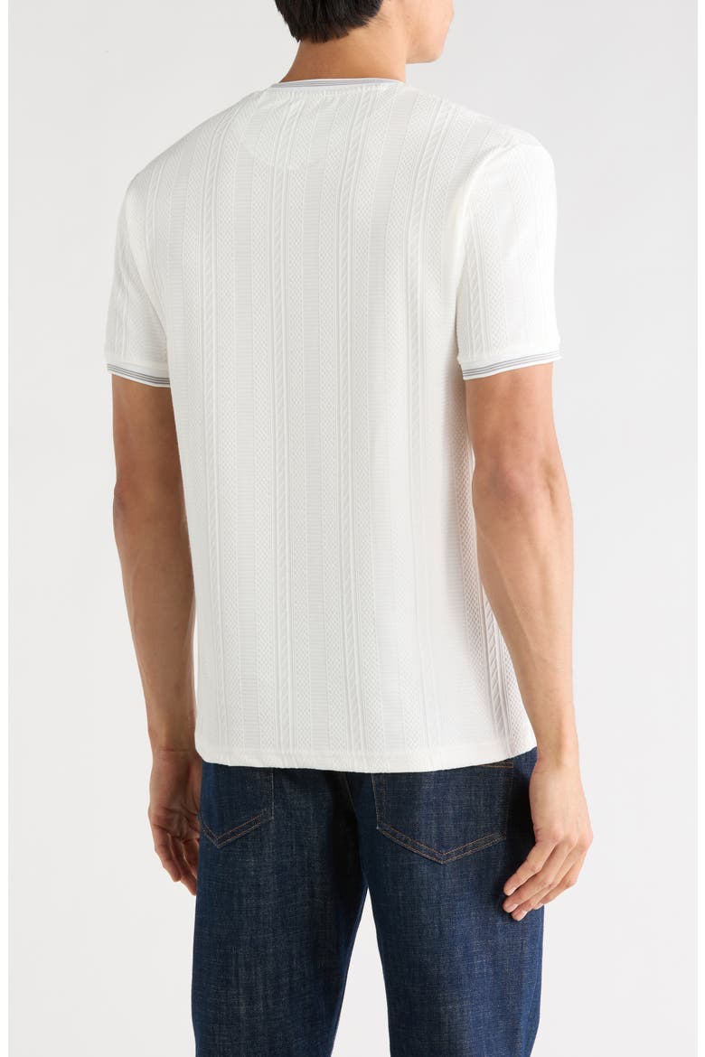 Tipped Trim T-Shirt, Alternate, color, OFF WHITE W/ GRAY TIPPING
