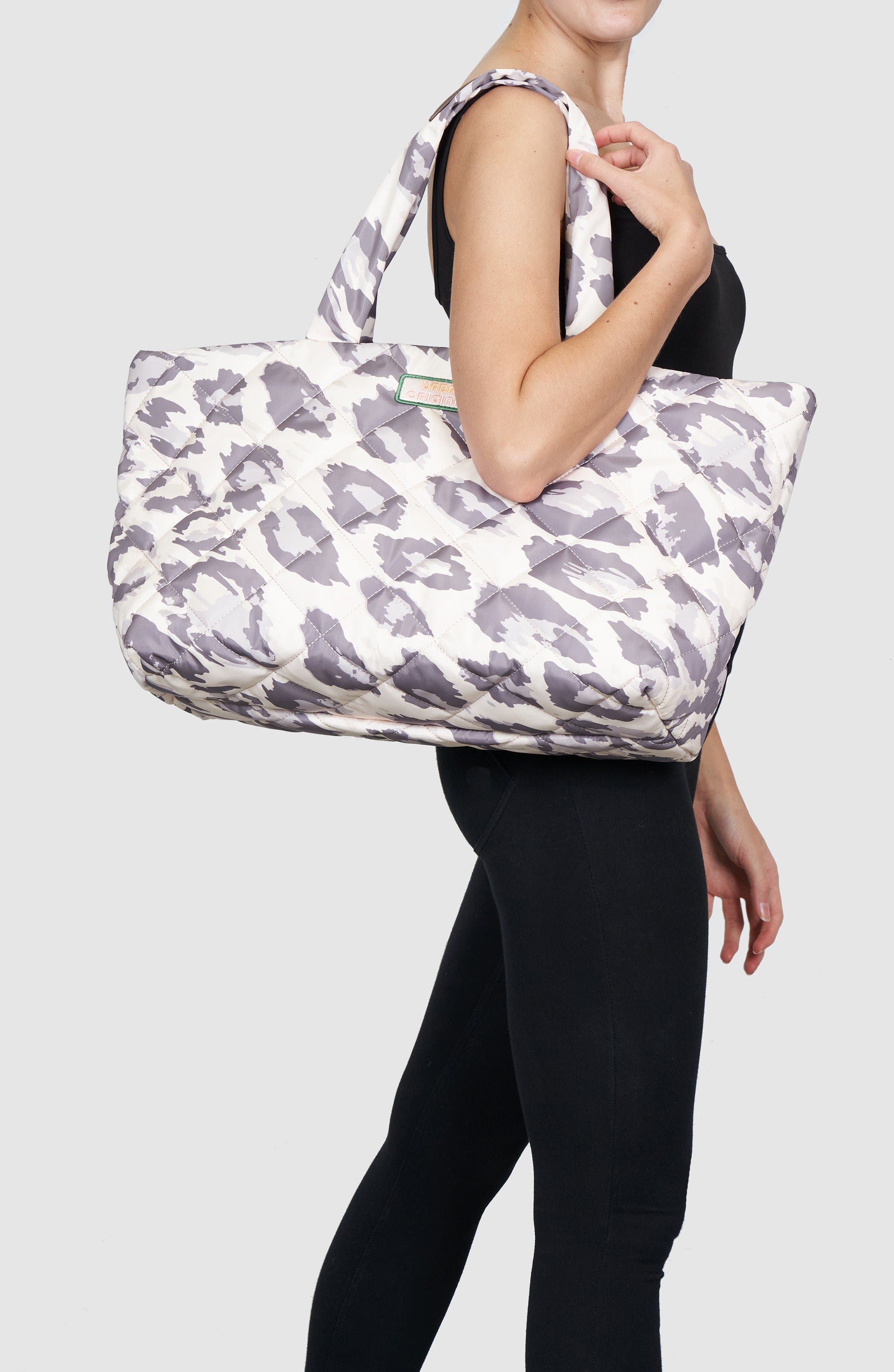 Urban Originals Woven Tote Bag, Alternate, color, Leopard