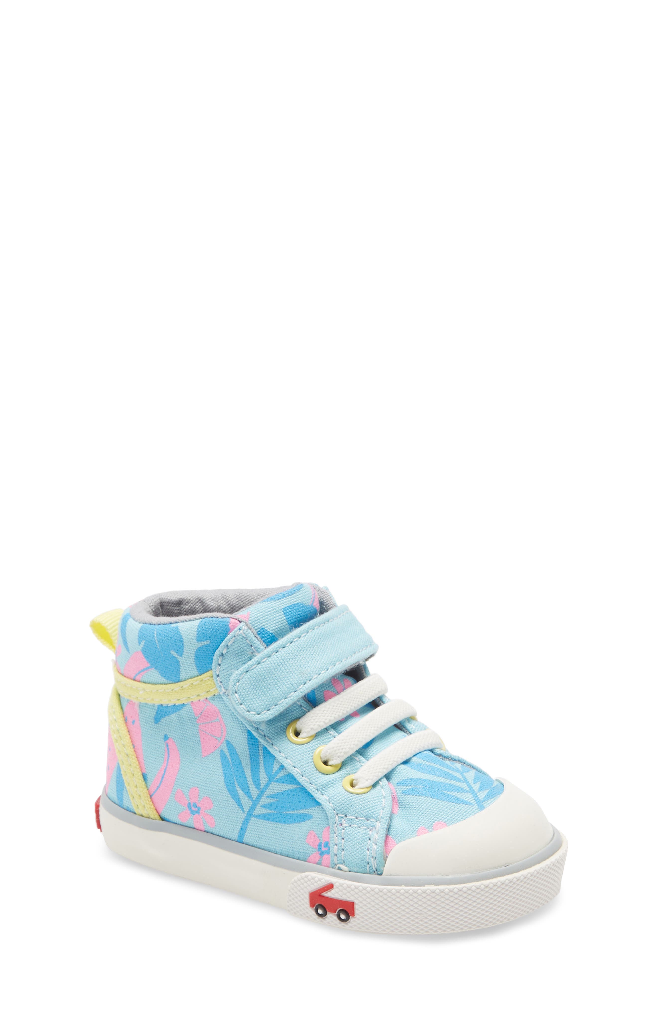 Peyton Sequin Mid Top Sneaker, Main, color, LIGHT BLUE TROPICAL