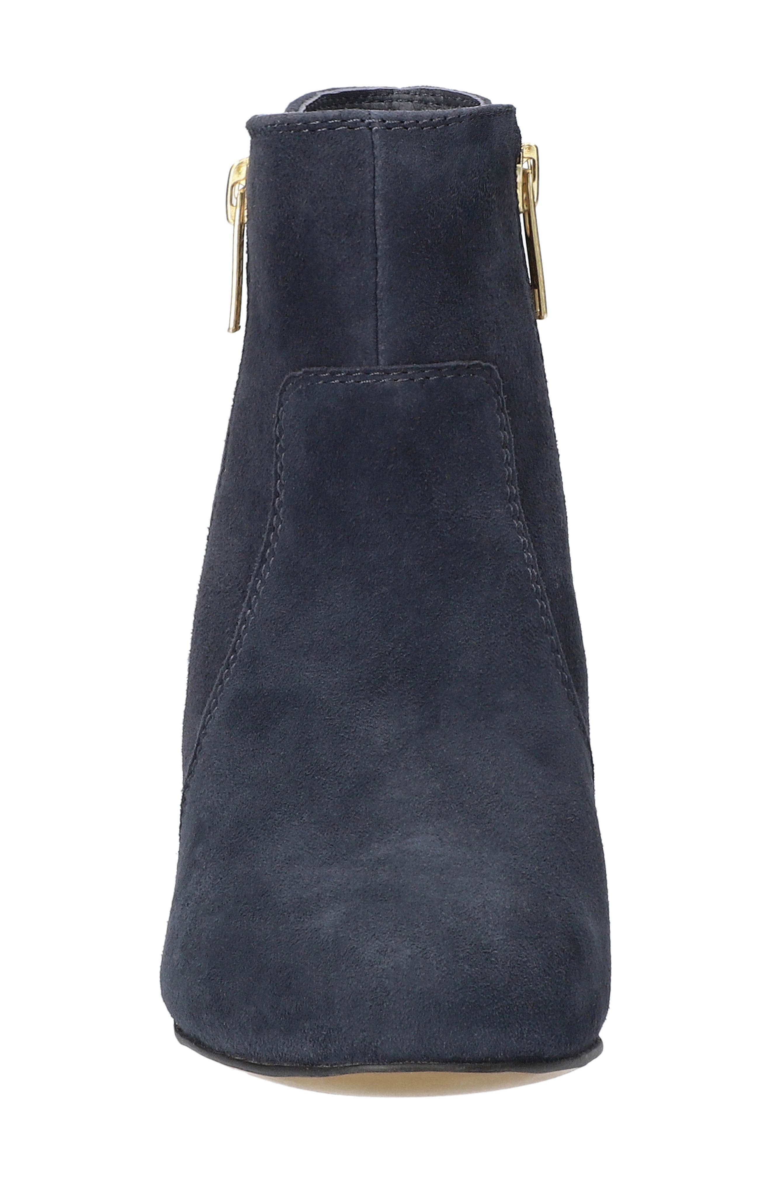Port Block Heel Bootie, Alternate, color, NAVY SUEDE LEATHER