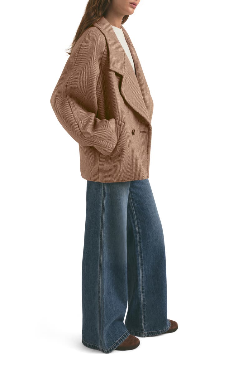 The Cameron Herringbone Coat, Alternate, color, COGNAC HERRINGBONE