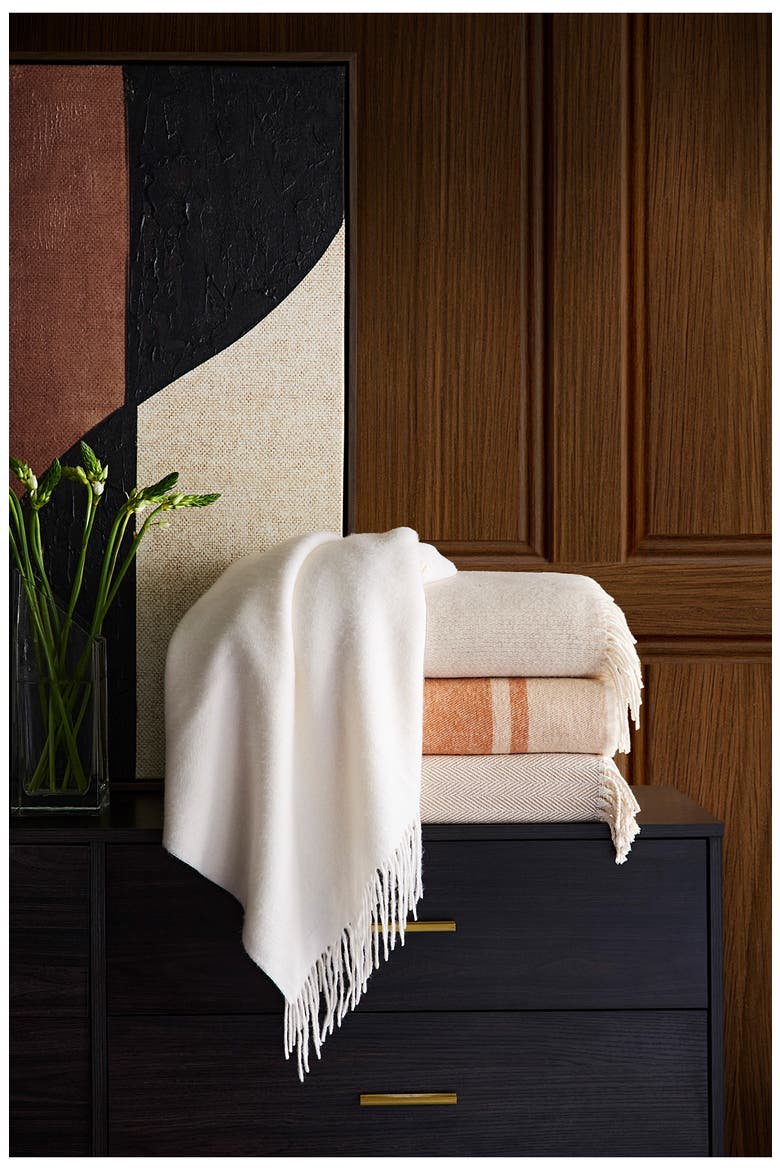 Viletta Throw Blanket, Alternate, color, SAND/ RUST