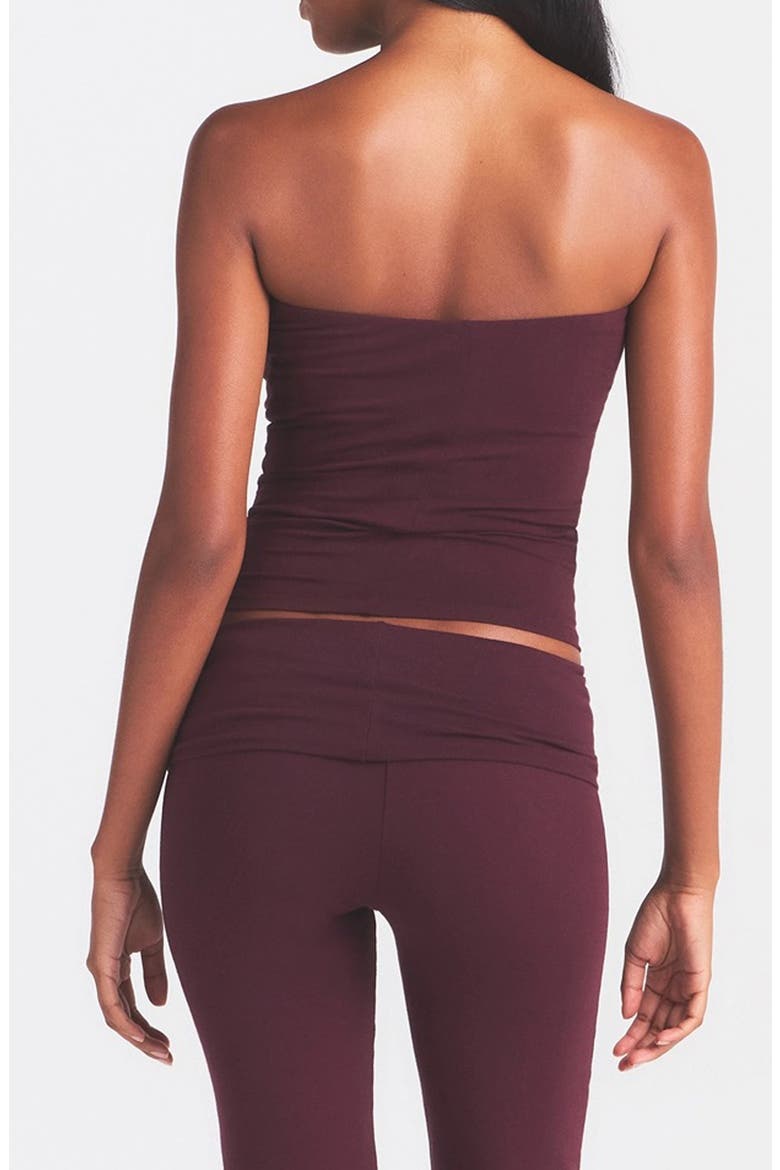 Cotton Jersey Tube Top, Alternate, color, CURRANT