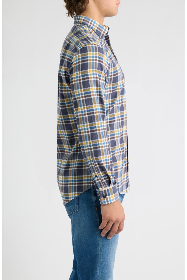 Lakeridge Plaid Button Down Shirt, Alternate, color, NAVY