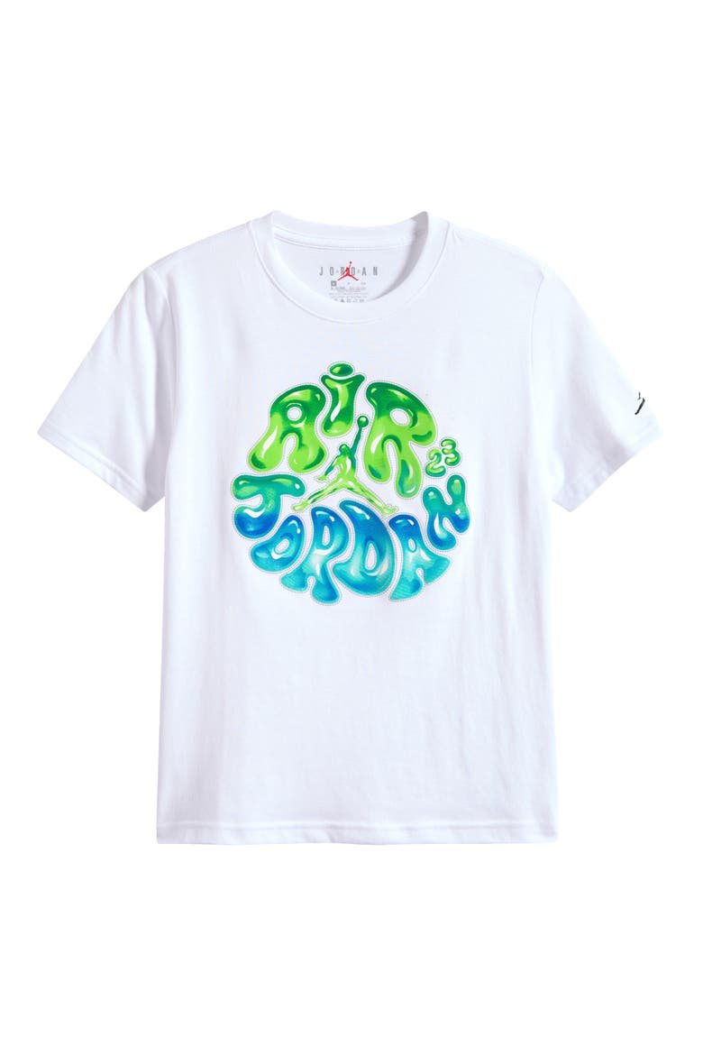 Kids' Splash Jordan Graphic Cotton Blend T-Shirt, Main, color, WHITE