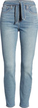 JEN7 by 7 For All Mankind Tie Front Ankle Skinny Jeans