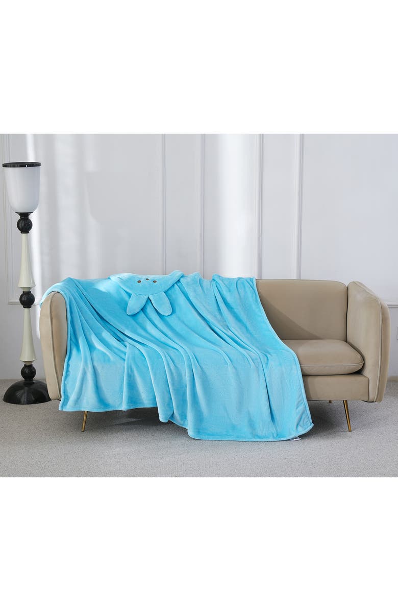 Peeps Oversize Plush Hooded Throw Blanket, Alternate, color, Blue Classic