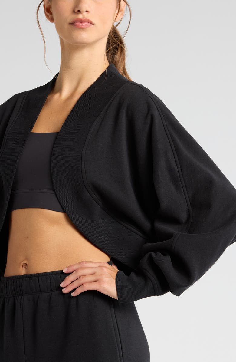 Zella Cloud Fleece Cardigan Shrug, Alternate, color, 