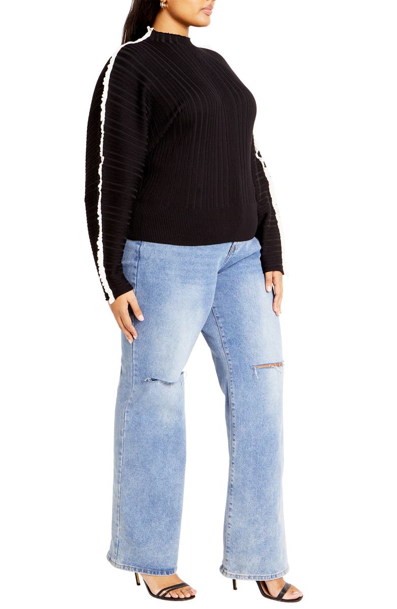 City Chic Miranda Sweater, Alternate, color, Black