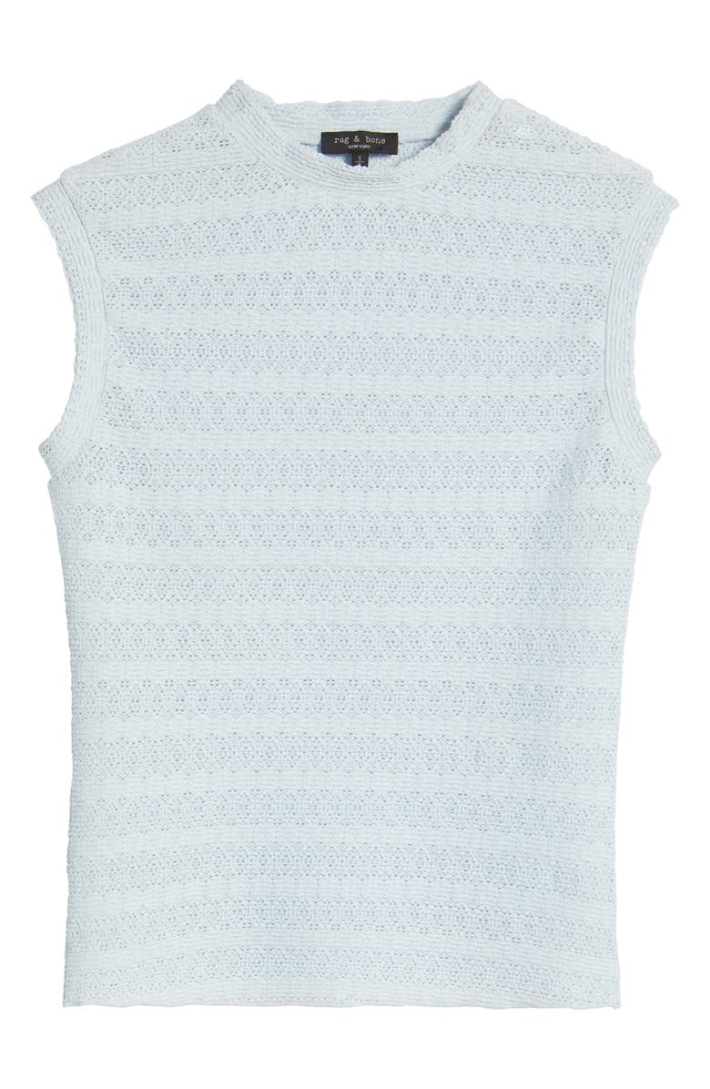 rag & bone Julia Textured Muscle Top, Alternate, color, Ltblue