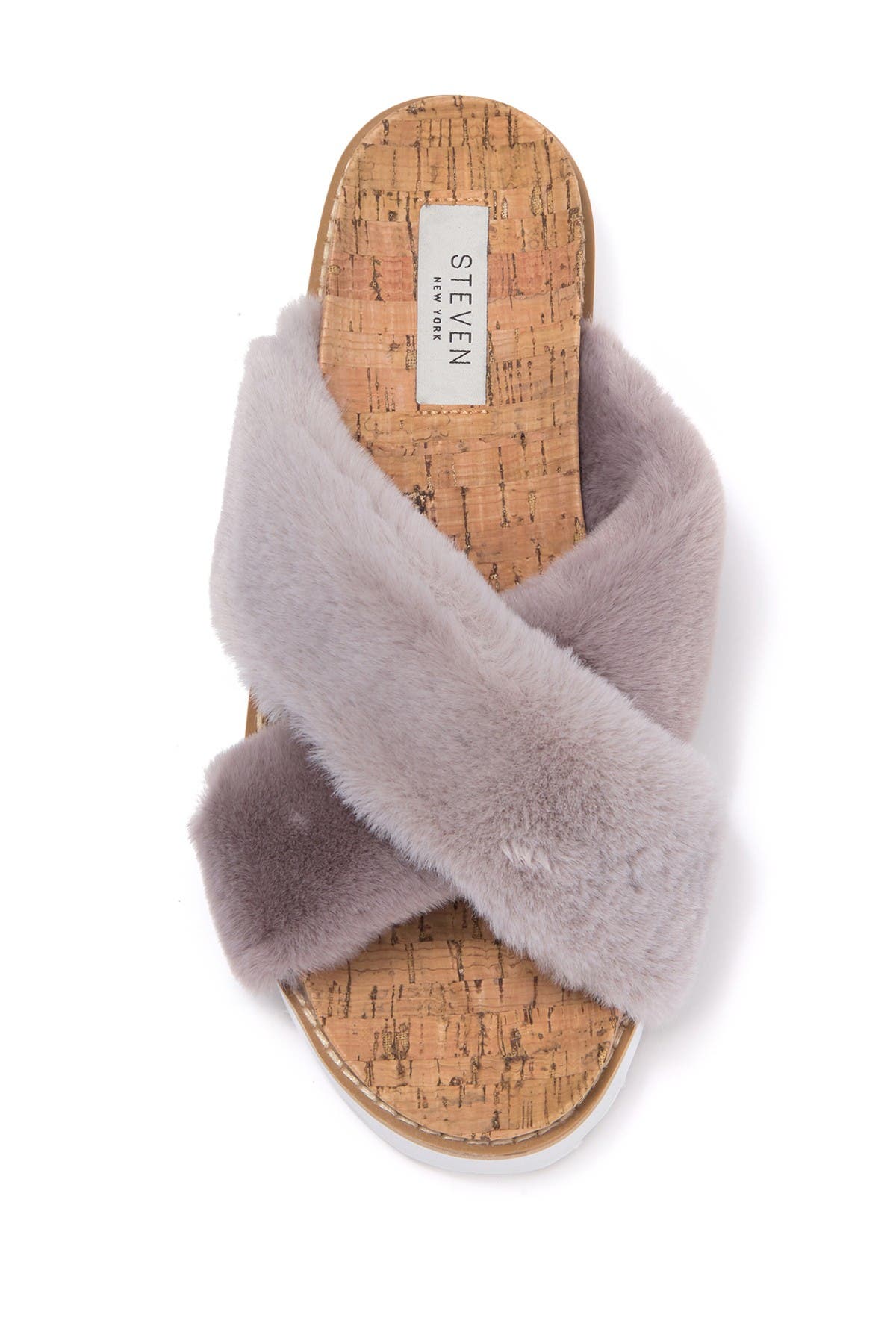 Steven New York Cado Faux Fur Sandal, Alternate, color, 