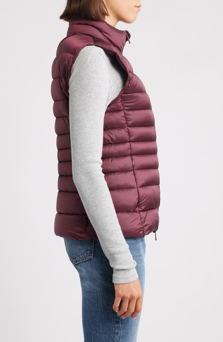 Save The Duck Lynn Quilted Puffer Vest, Alternate, color, Wine Red
