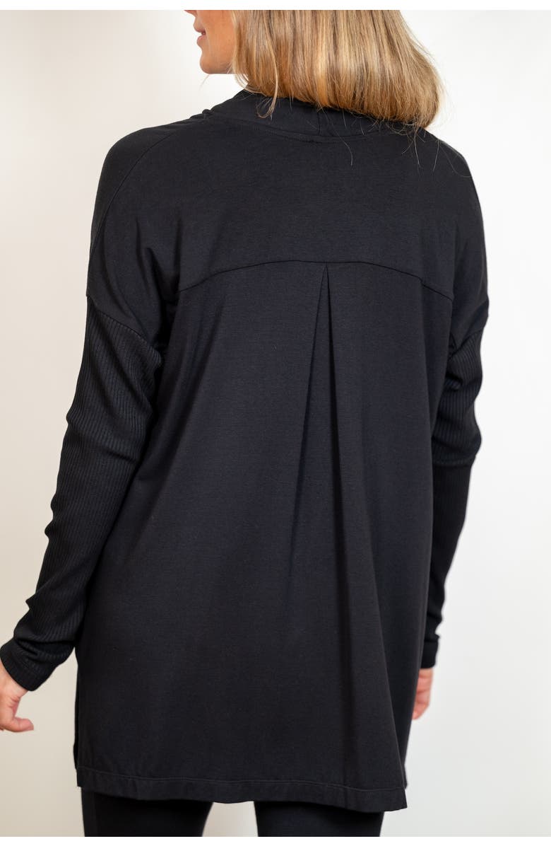 JJwinks BFF Open Front Lightweight Pocketed Cardigan, Alternate, color, Black