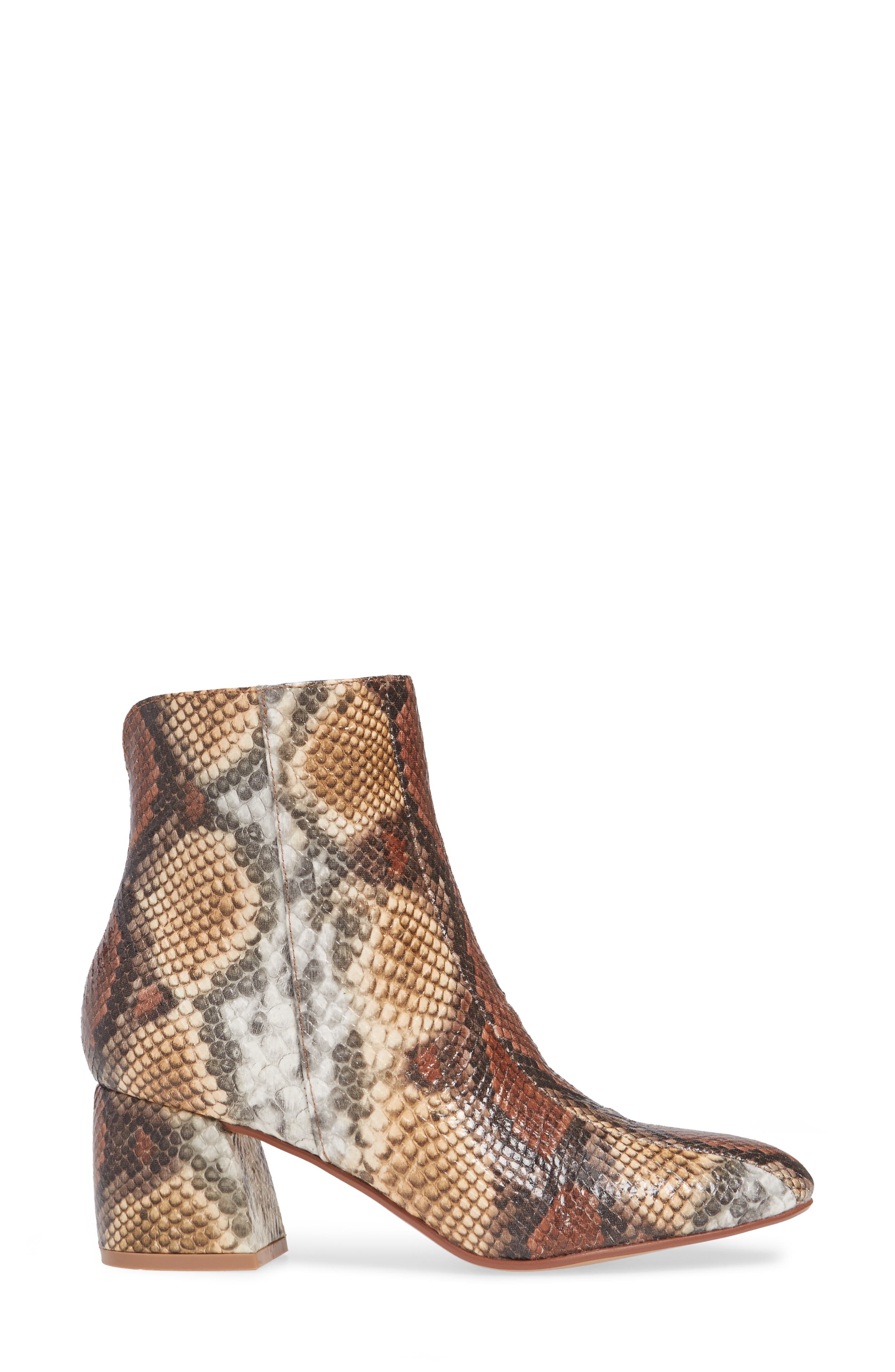 Davinna Bootie, Alternate, color, YELLOW/ DARK BROWN SNAKE