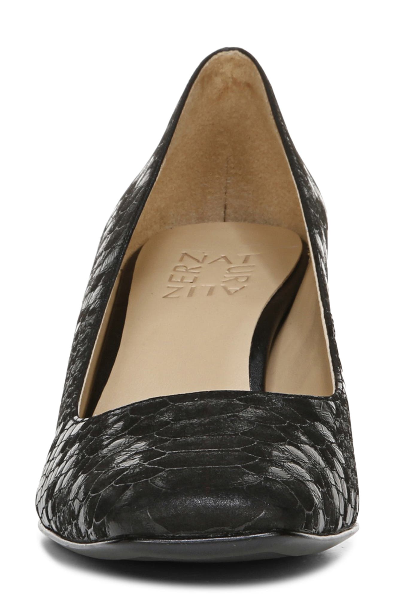 Karina Square Toe Pump, Alternate, color, BLACK SNAKE PRINT LEATHER