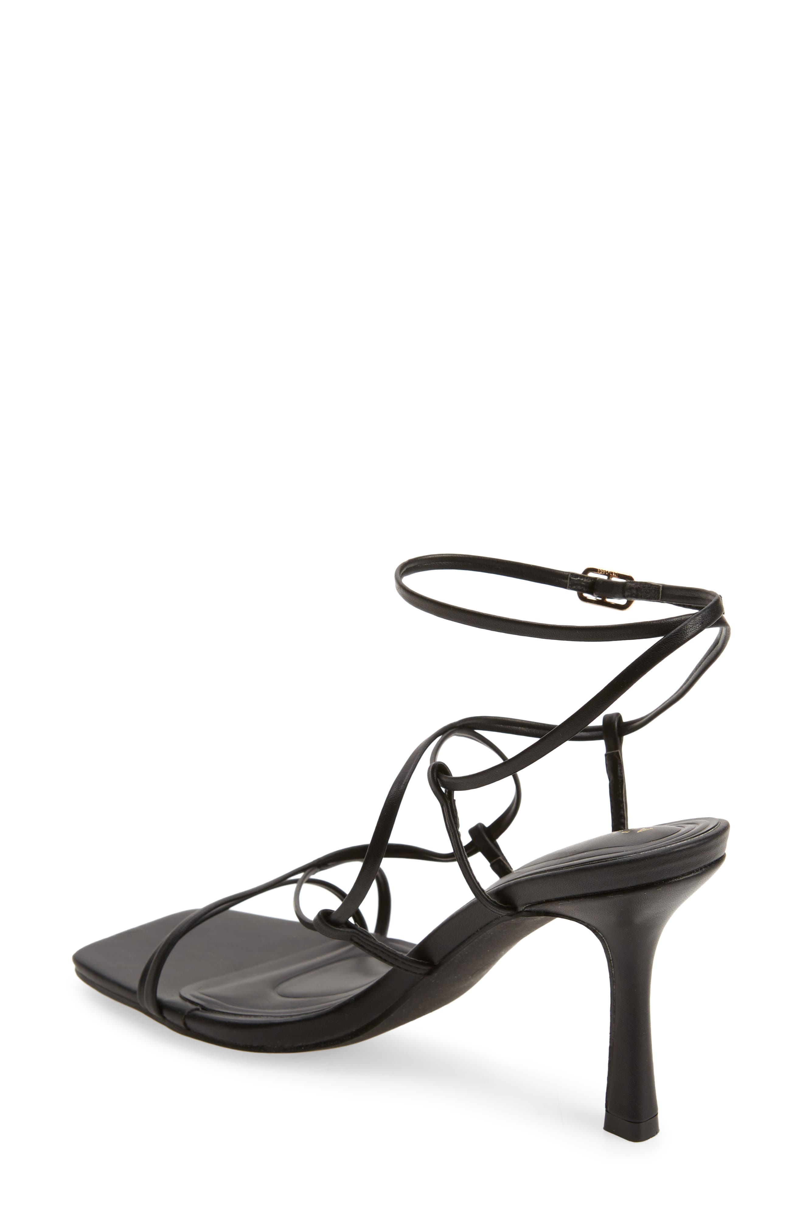 AZALEA WANG Kaylin Ankle Strap Sandal, Alternate, color, Black