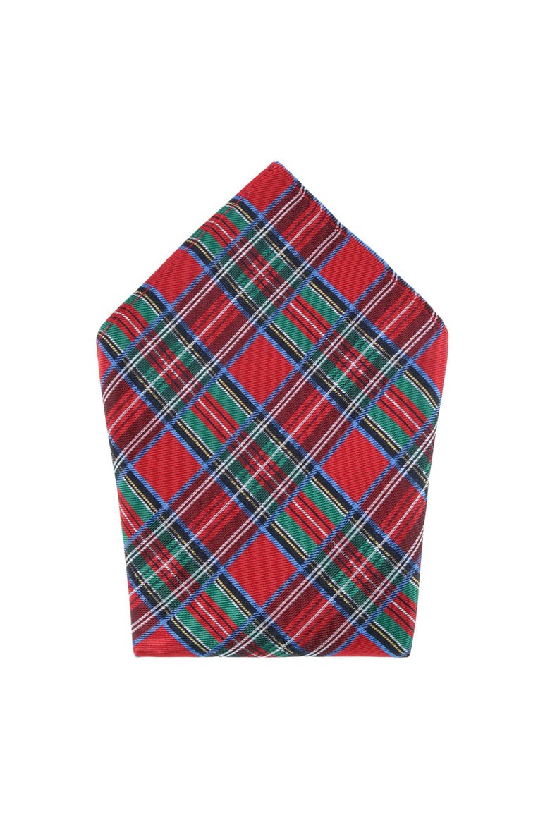 Nicholas Tartan Plaid Silk Pocket Square, Main, color, Tartan Plaid