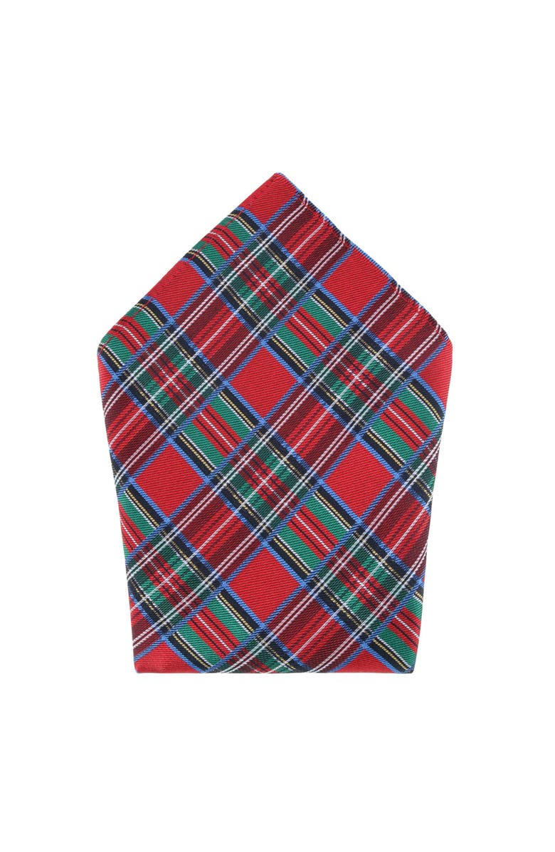 Trafalgar Nicholas Tartan Plaid Silk Pocket Square, Main, color, Tartan Plaid
