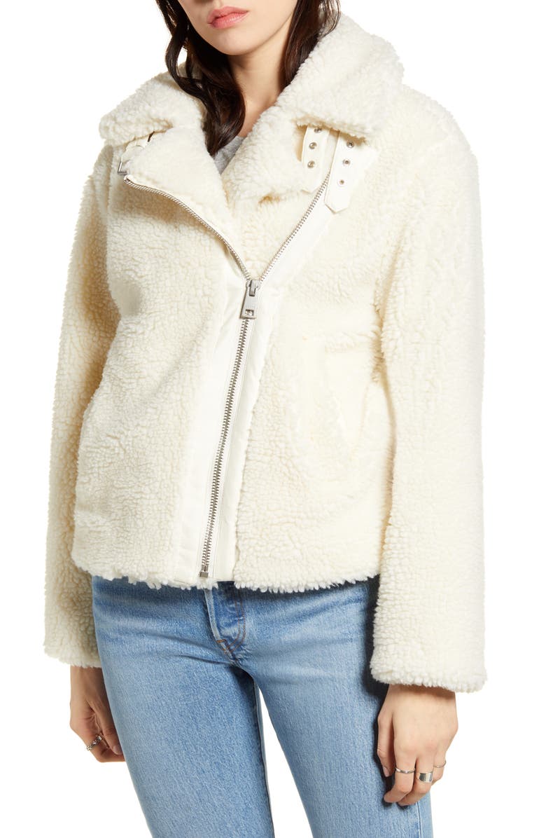 Levi's<sup>®</sup> Faux Shearling Moto Jacket, Alternate, color, 