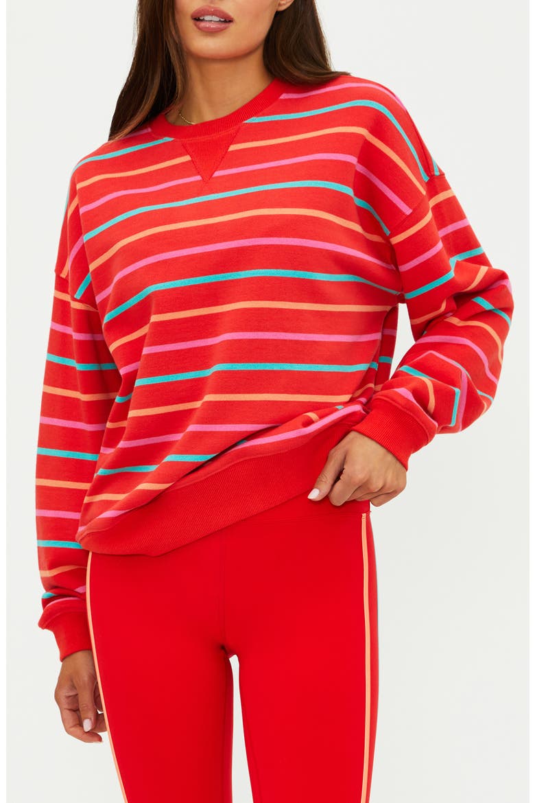 Devyn Oversize Sweatshirt, Main, color, STRAWBERRY